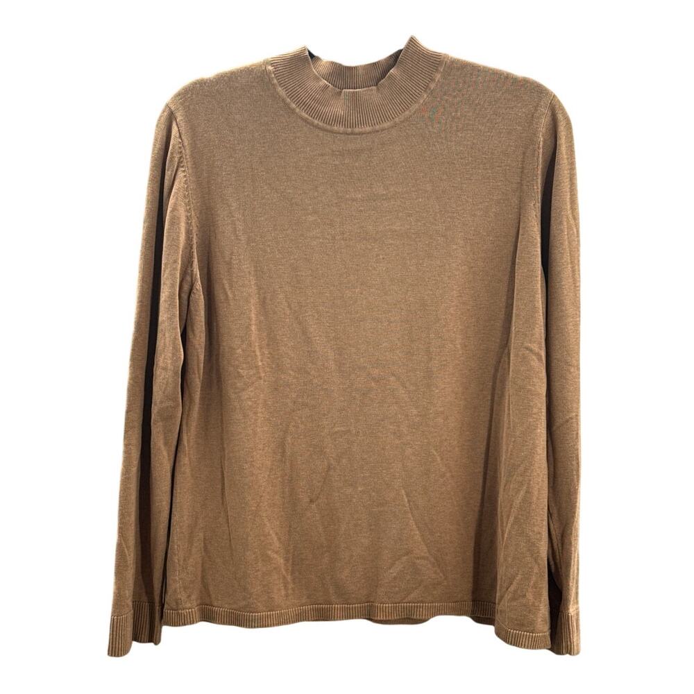 Coldwater Creek Silk Blend Pull over Sweater Camel Color XL